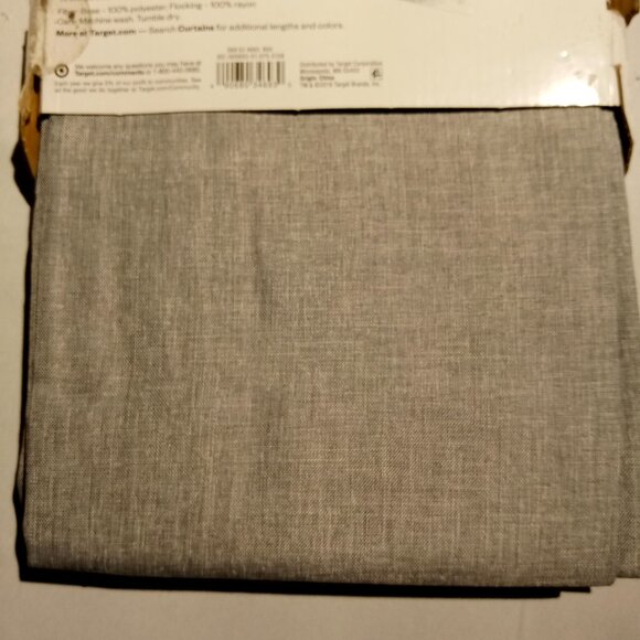 42" x 84" Room Darkening Heathered Gray Window Curtain Panel Rod Pocket NEW - Picture 7 of 8